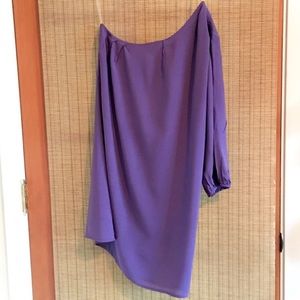 Audrey 3+1 Asymmetrical Purple Dress